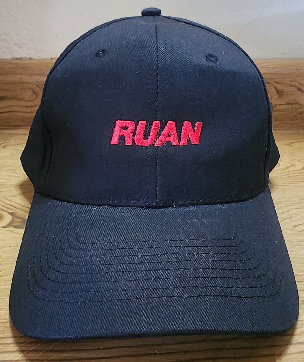 KC Caps RUAN Logo Baseball Cap Men's Adjustable Snapback Black Red Cotton